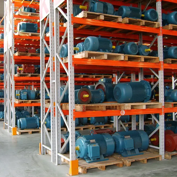 Durable heavy-duty steel pallet racking system installed in a modern warehouse, demonstrating efficient storage.